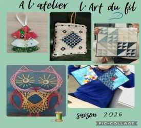 Travaux de l'atelier Art du fil  2025-2026