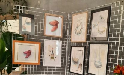 Aquarelles exposées par l'atelier d'aquarelle de La Cordée à La Chapelle-des-Fougeretz